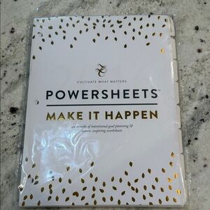 PowerSheets Planner - White and Gold